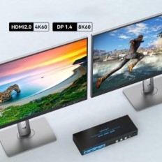 Käytetyt KVM Switch USB 3.0 HDMI + DisplayPort 3 PC 4 USB Cmpstedcd VP-SW331