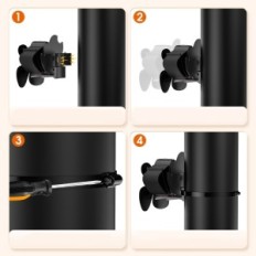 Magnetischer Kaminventilator ohne Strom Die drei Musketiere HL-600E2 ruhig