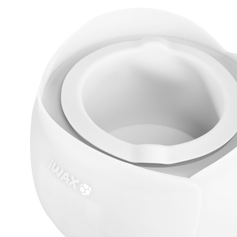 Aquecedor de cera iWax Flower branco — close-up da superfície