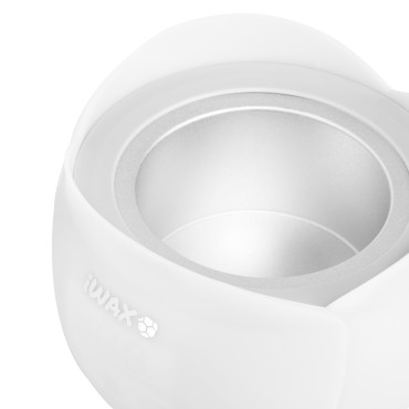 Aquecedor de cera iWax Flower branco — close-up da superfície