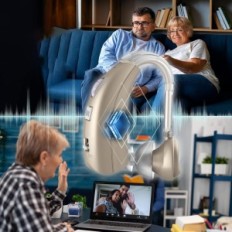 Digitální sluchadlo pro dospělé Delmicure VHP-1303 se snížením hluku zlata