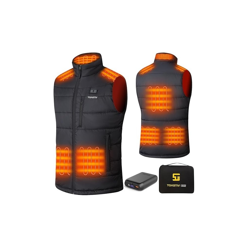 Topení vesta Pánské toastiv s baterií 7.4v 16000mAh 8 zón velikost m