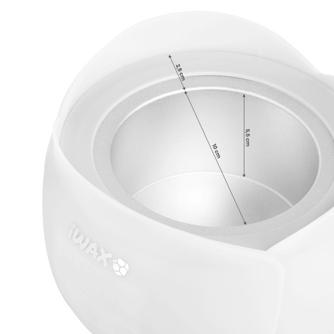 Aquecedor de cera iWax Flower branco — close-up da superfície