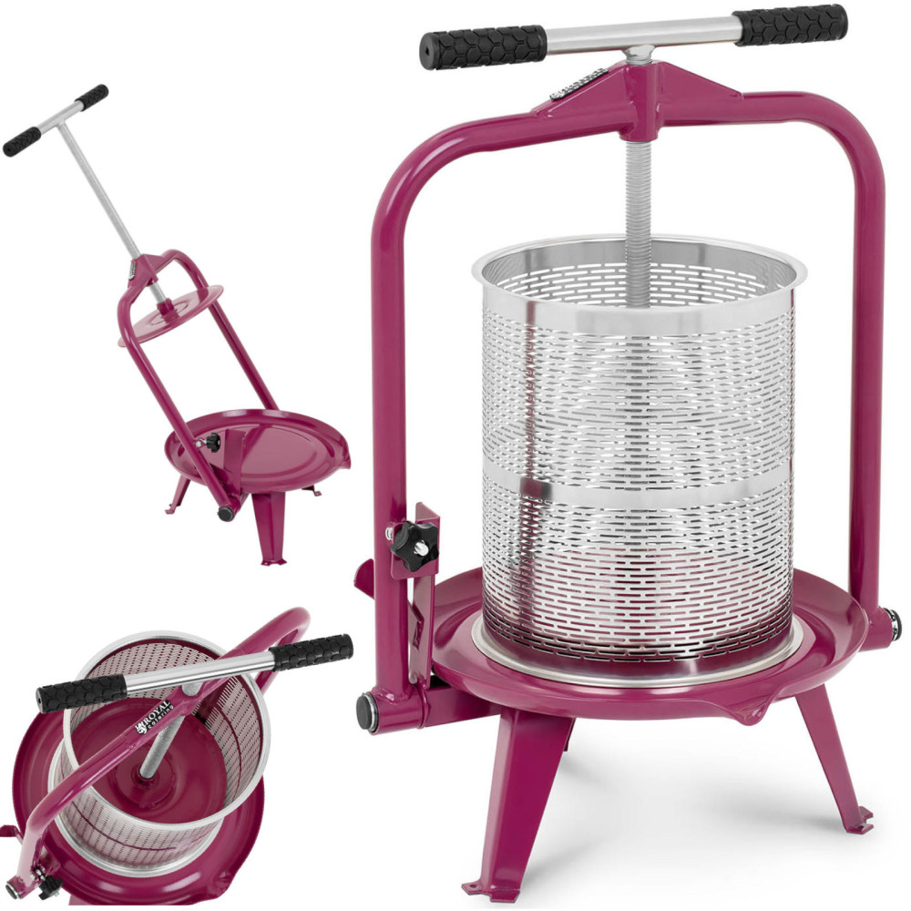 Suco de imprensa de vinho. Quadro de aço inoxidável 14L