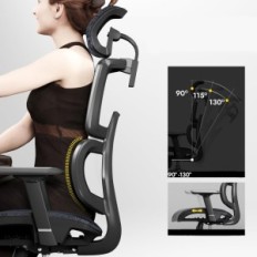 Ergonomická kancelárska stolička Shaper1 s mriežkou nastaviteľnou na 150 kg výstavy