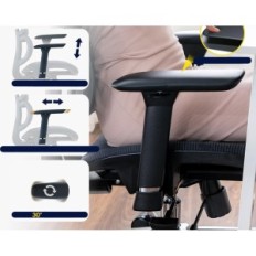 Ergonominen shaper1-toimistotuoli, jossa on ruudukko, joka on säädettävissä 150 kg: n näyttelyyn