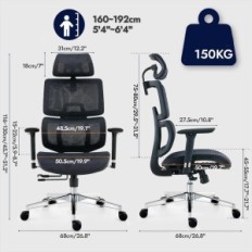 Ergonomisk Shaper1 Kontorstol med et gitterjusterbart til 150 kg utstilling