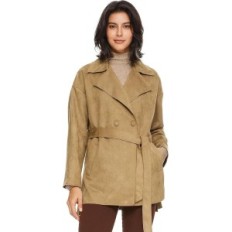 Lady's Coat Orolay från Eco-buske Ljusgrav med bälte L