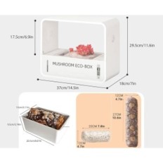 Kasutatud Growbox Seened LED-i ja niiskuse reguleerimisega läbipaistev konteiner SCE-001