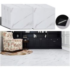 Pegatinas de piso 30x30cm Veelike Agotesivo Agotesivo Mármol 24 PCS