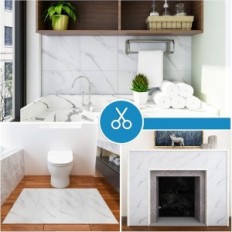 Lattiarrat 30x30cm Veelike Itsekiinnittyvä laatat Marble 24 kpl