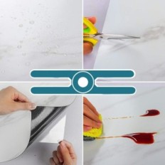 Stickers de plancher 30x30cm Veelike Carreaux auto-adhésifs Marbre 24 pcs