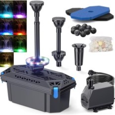Gebraucht Wasserteichfilter mit Pumpe 2500 L / H-Billing RGB-LED-Set