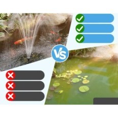 Kasutatud Water Pond Filter pumbaga 2500 L / h arveldus RGB LED Set