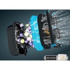 Lietota ūdens dīķa filtrs ar sūkni 2500 l / h norēķinu RGB LED komplekts