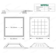 Aluminum Hatch Cover 30x30 CM Neato EN124 A15 Square