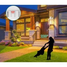 Lâmpada LED branco externo Lamomo 0431-DE 3 Modos Sensor de movimento IP23