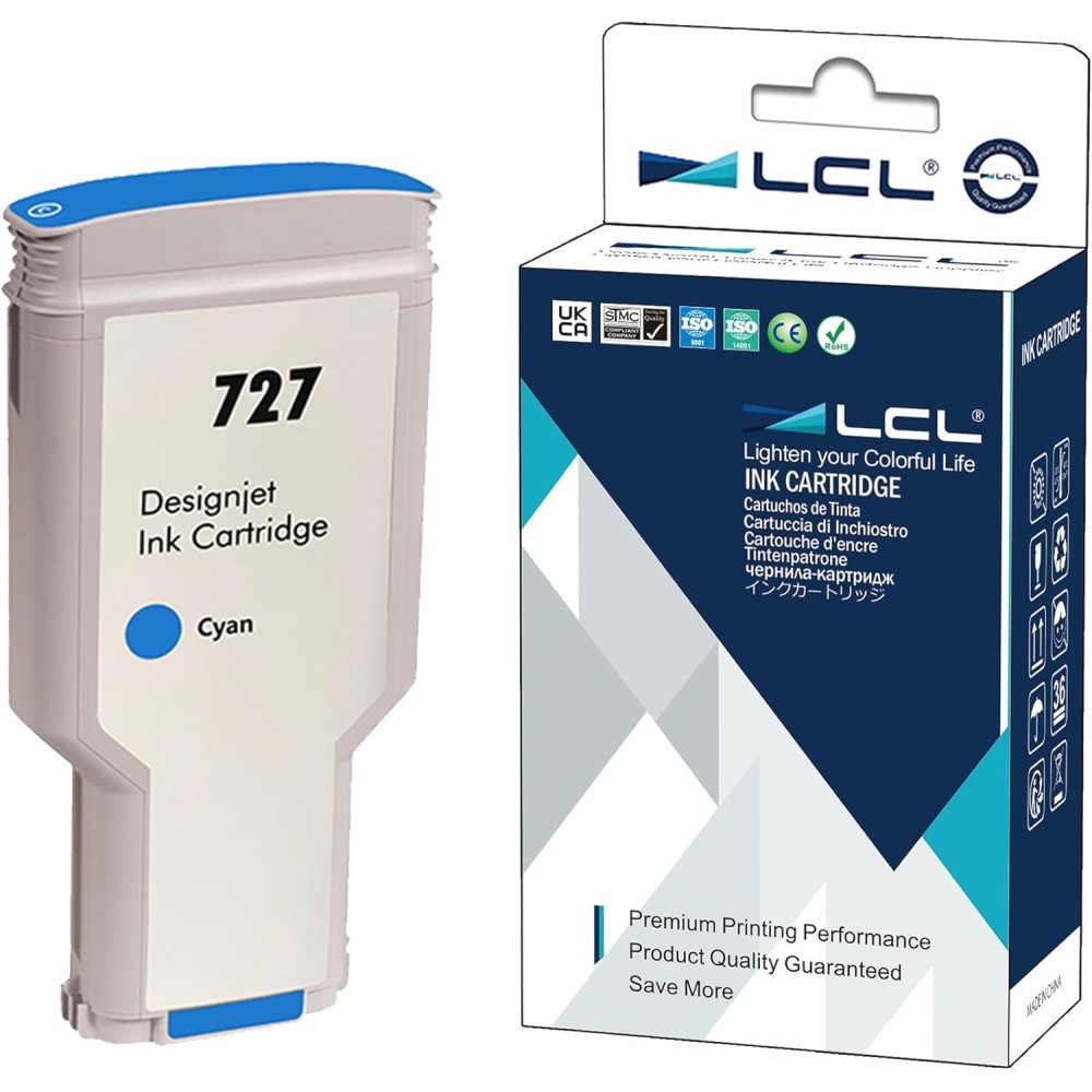 Ink LCL 727 XL cyan 300ml per HP Designjet T3500 T1500 T2500 T2530 T920 T930