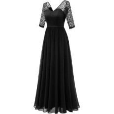 Abito da sera Dresstells lungo chiffon su palla da sposa damigella d'onore formato XXL