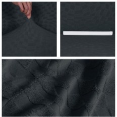 Couvercle d'occasion sur le coin de coin canapé Ystyle l Flexible antidérapant 3 + 3 OS. gris