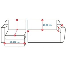 Použitý kryt na rohu SOFA YSTYLE L FLEXIBLÁ NEPOUŽÍVAŤ 3 + 3 OS. sivá