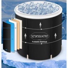 Ventilador de banheira de dobramento incompleto / usado Yiyobeatso 75x75cm com capa móvel para chuveiro