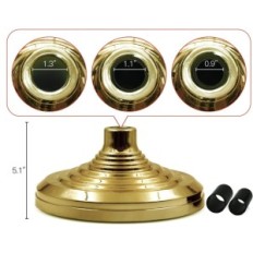 Basis under flaggan för inre stående annej guld till masten 2.3-3.3cm utställning