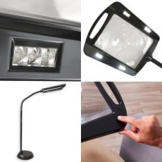 UŻYWANE Lupa LED Maxi x5 FISHTEC soczewka 22,5x18cm elastyczna podstawa czarna