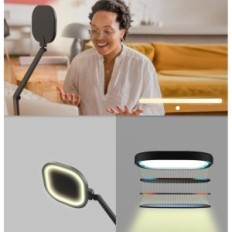 Lampe de bureau Litones F-630 15W Réglage de la luminosité 3 Modes de lumière Noir