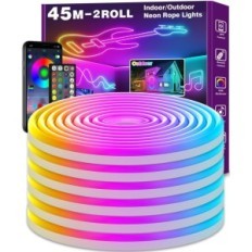 LED Neon 45M LetiAnpai RGB IP65 Control elástico al aire libre