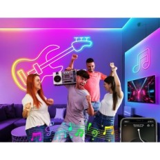 LED NEON 45m LetianPai RGB IP65 Elastická kontrola venkovní