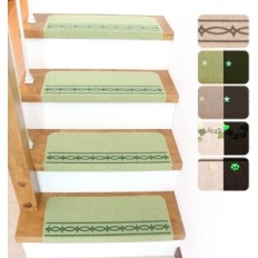 Tapijten op trappen 7 stks. Antislip groen fukuen 55x21cm