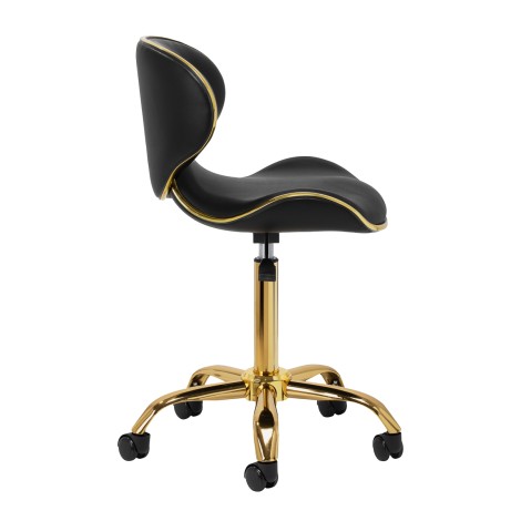 Gabbiano Kosmetikhocker Q-4599G schwarz — Seitenansicht