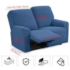 Couverture de siège à 2 lits pour SOD Tianshu TS0051-11UK Denim Bleu