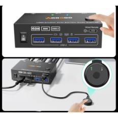 KVM Switch 2 PC 2 HDMI monitorji 4K @ 60Hz 2K @ 120Hz iz EDID in USB 3.0