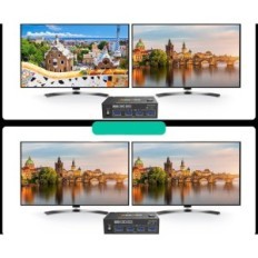 KVM Switch 2 PC 2 HDMI-skärmar 4K @ 60Hz 2K @ 120Hz från EDID och USB 3.0