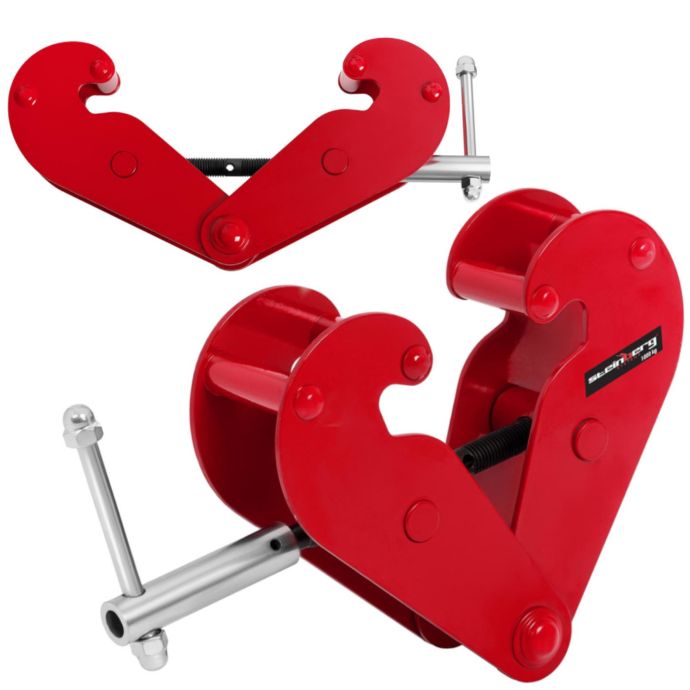 Support de poutre avec pince de fixation largeur 75-195 mm 1000 kg 1T