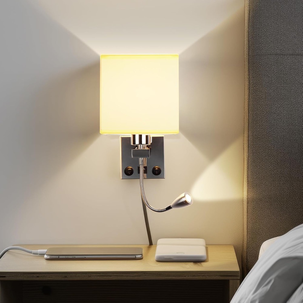 Lâmpada de leitura LED Ajustável Allomn Ganso Pescoço USB Chrome Exhibition