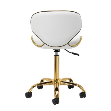 Gabbiano kosmetikstol Q-4599G hvidtoner — bagfra
