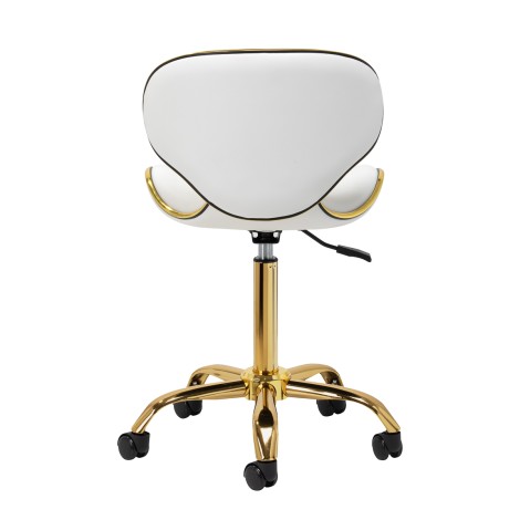 Tabouret cosmétique Gabbiano Q-4599G Blanc — vue arrière