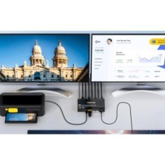 KVM 3 PC Switch 3 AOOCOO KVM303DH Monitory DP + HDMI 8K60Hz USB 3.0 (bez původního obalu)