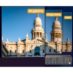 KVM 3 PC 3 Monitors AOOCOO KVM303DH DP + HDMI 8K60Hz USB 3.0 (eredeti csomagolás nélkül)