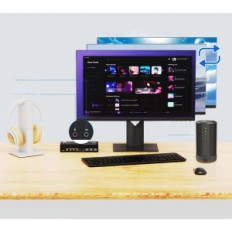 Käytetyt KVM Switch 3 näytöt 4 tietokonetta, 2xDP 1.4 + HDMI 8k @ 60Hz, USB 3.0