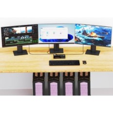 Begagnade KVM-omkopplare 3 bildskärmar 4 datorer, 2xDP 1,4 + HDMI 8K @ 60Hz, USB 3.0
