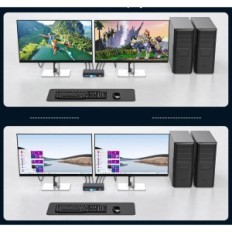 KVM AILVLVNG 4K120HZ HDMI 2xpc 2xmonitor 8K60Hz Cambio USB 3.0 con 2 cables USB de escape