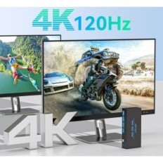 KVM AINVLVNG 4K120Hz HDMI 2XPC 2xmonitor 8K60Hz USB 3.0 Switch s 2 ispušnih USB kabela