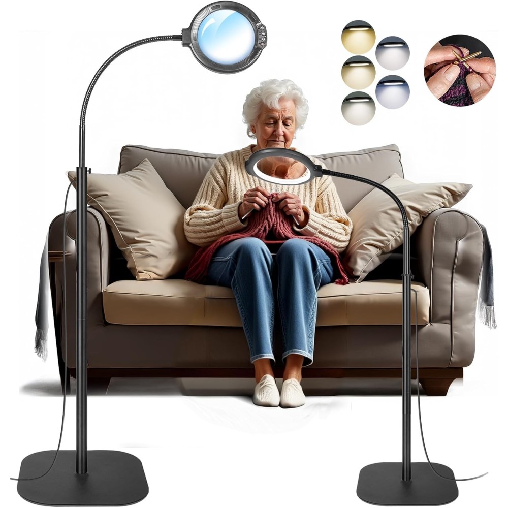 Lupa s lampou Gaborish W624 12 × LED 3In1 Flexibilní stojan 5 režimy 10 úrovní jasu