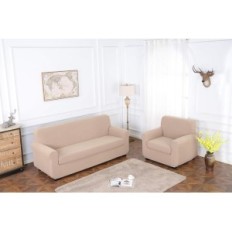 Sofa til 4-personers sofa + elastisk dækning Tianshu