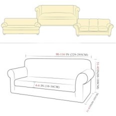 Sofa for 4-personers sofa + elastisk deksel Tianshu