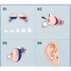 Used / incomplete hearing aid for seniors with noise reduction 32 channels + ELCTRTICI VHP-1633 case